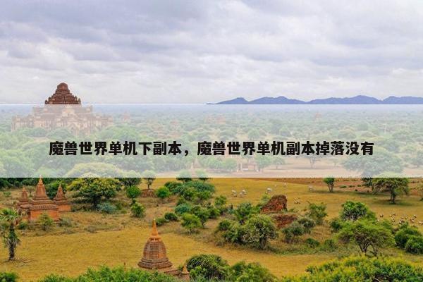 魔兽世界单机下副本，魔兽世界单机副本掉落没有