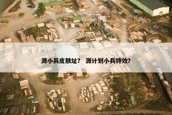 源小兵皮肤址？ 源计划小兵特效？