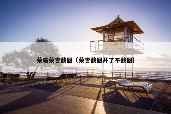 荣耀荣誉截图（荣誉截图开了不截图）
