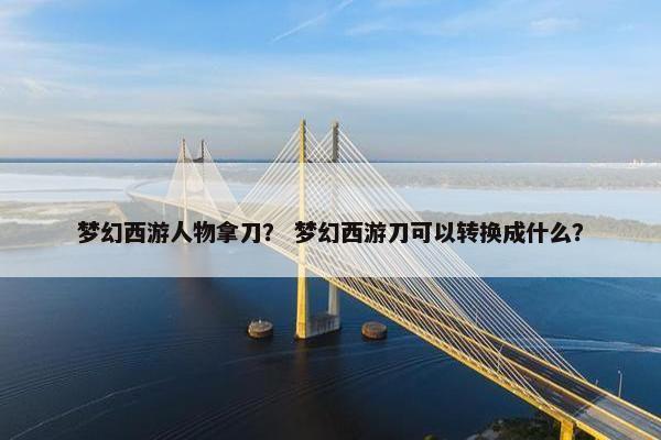 梦幻西游人物拿刀？ 梦幻西游刀可以转换成什么？