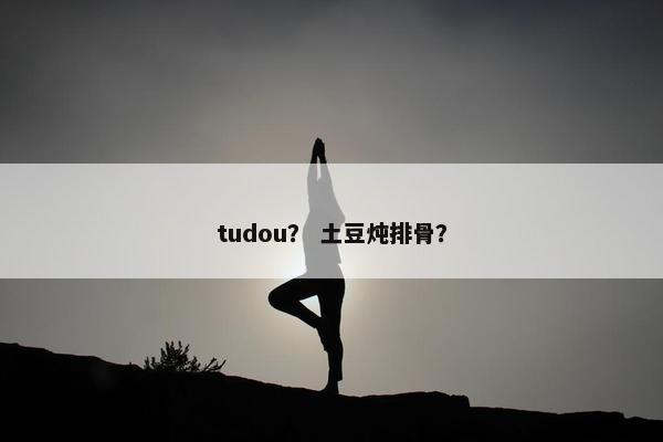 tudou？ 土豆炖排骨？