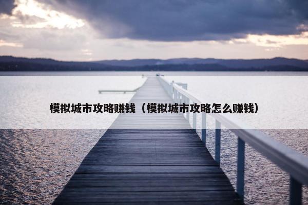 模拟城市攻略赚钱（模拟城市攻略怎么赚钱）