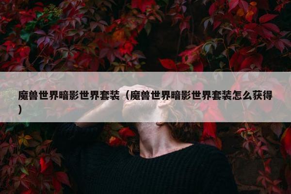 魔兽世界暗影世界套装（魔兽世界暗影世界套装怎么获得）