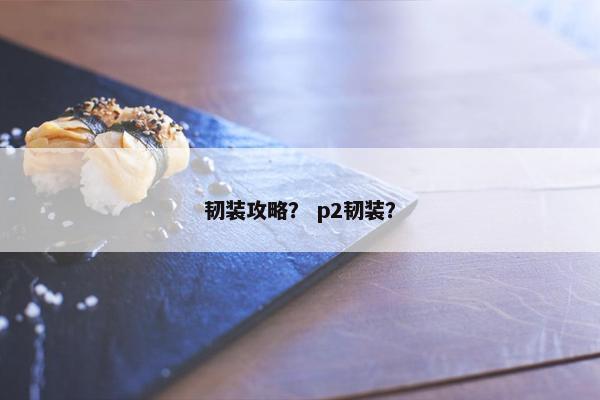 韧装攻略？ p2韧装？