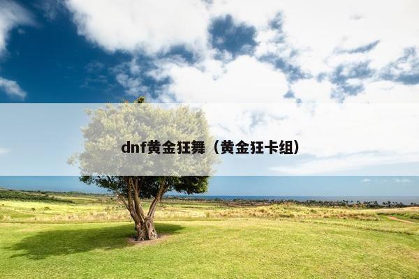 dnf黄金狂舞（黄金狂卡组）