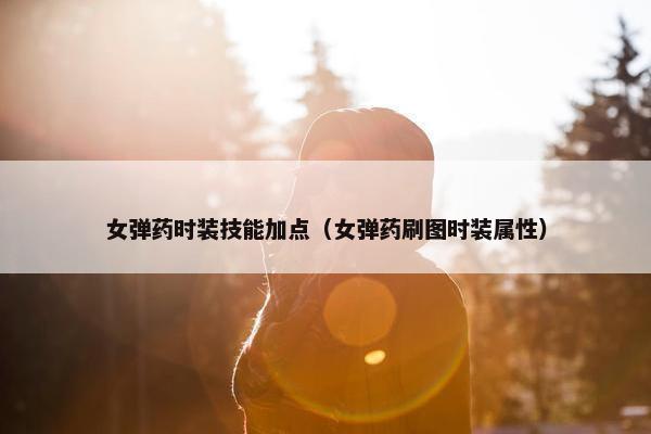 女弹药时装技能加点（女弹药刷图时装属性）