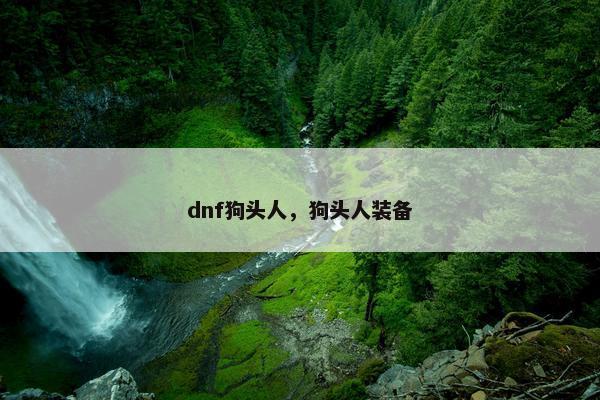 dnf狗头人，狗头人装备