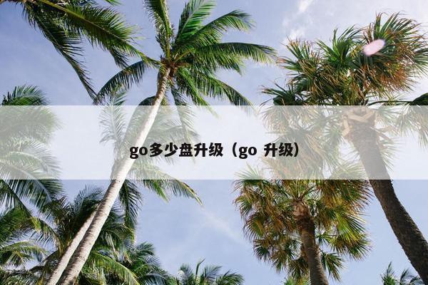 go多少盘升级（go 升级）