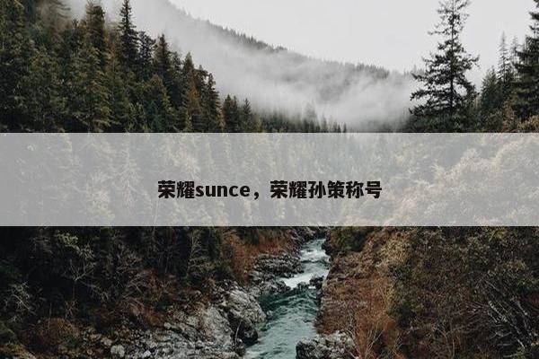 荣耀sunce，荣耀孙策称号