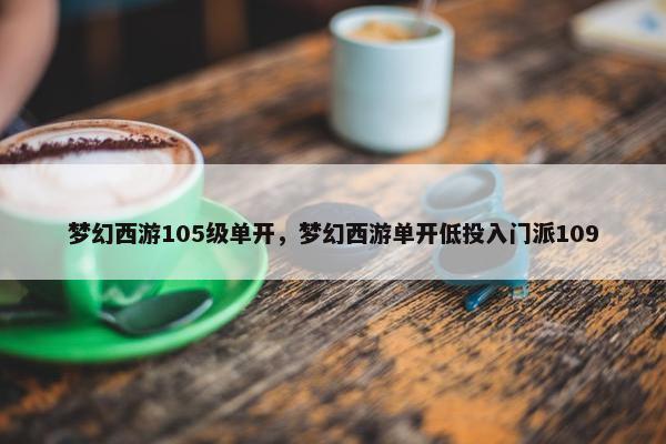 梦幻西游105级单开，梦幻西游单开低投入门派109