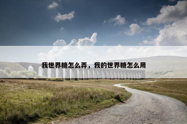 我世界糖怎么弄，我的世界糖怎么用