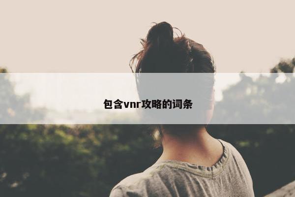 包含vnr攻略的词条