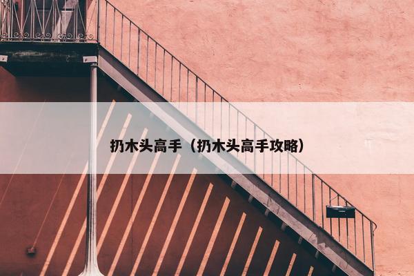 扔木头高手（扔木头高手攻略）