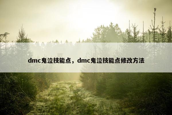 dmc鬼泣技能点，dmc鬼泣技能点修改方法
