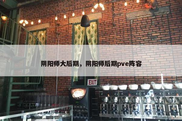 阴阳师大后期，阴阳师后期pve阵容