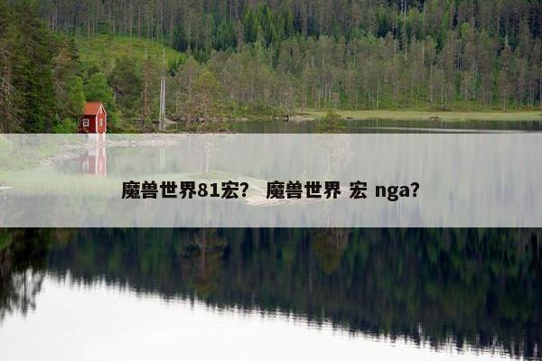 魔兽世界81宏？ 魔兽世界 宏 nga？
