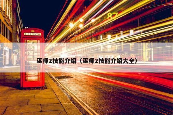 巫师2技能介绍（巫师2技能介绍大全）