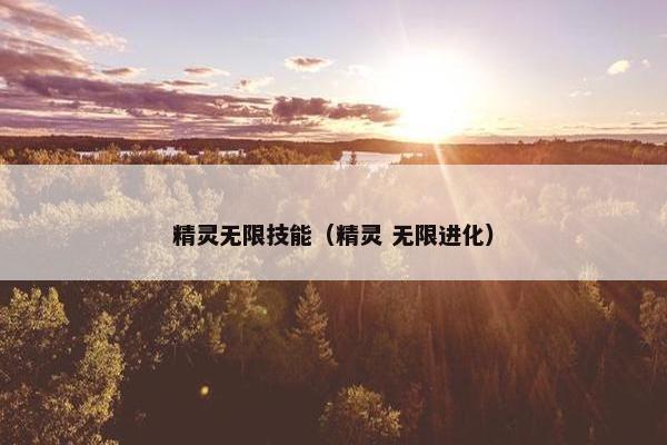 精灵无限技能（精灵 无限进化）