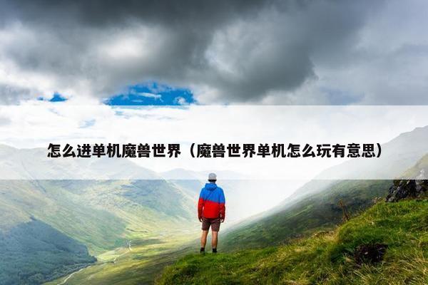 怎么进单机魔兽世界（魔兽世界单机怎么玩有意思）
