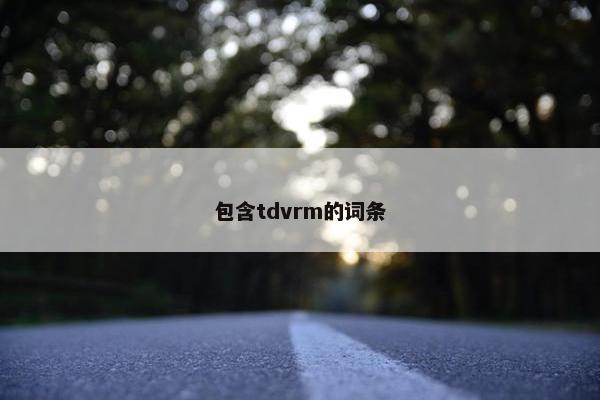 包含tdvrm的词条