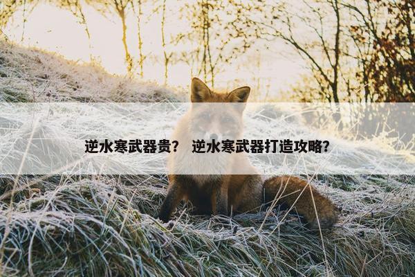 逆水寒武器贵？ 逆水寒武器打造攻略？