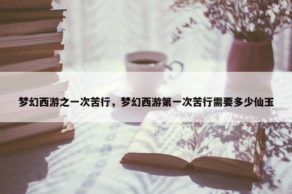 梦幻西游之一次苦行，梦幻西游第一次苦行需要多少仙玉