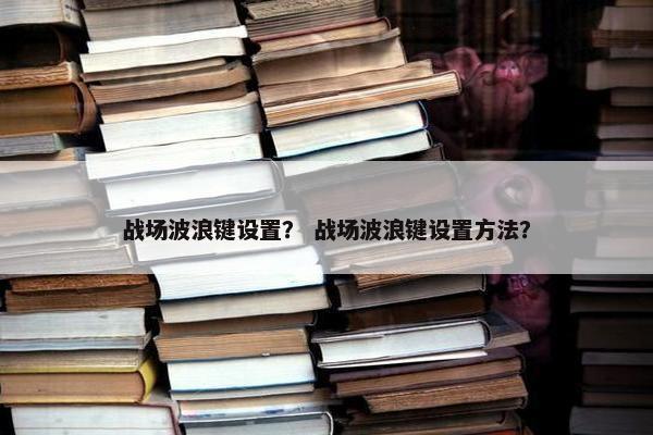 战场波浪键设置？ 战场波浪键设置方法？