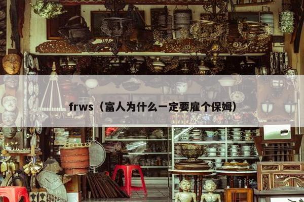 frws（富人为什么一定要雇个保姆）