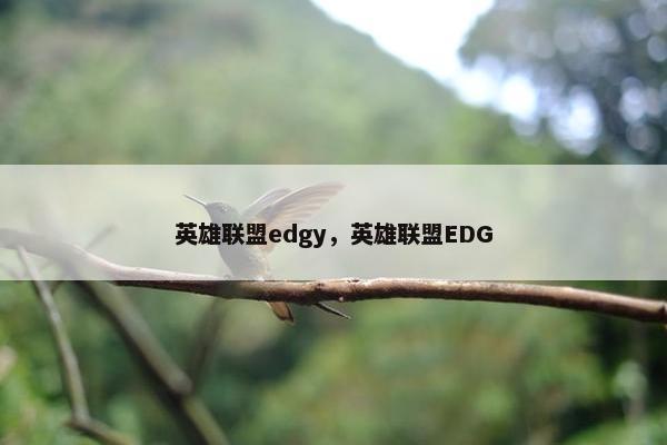 英雄联盟edgy，英雄联盟EDG