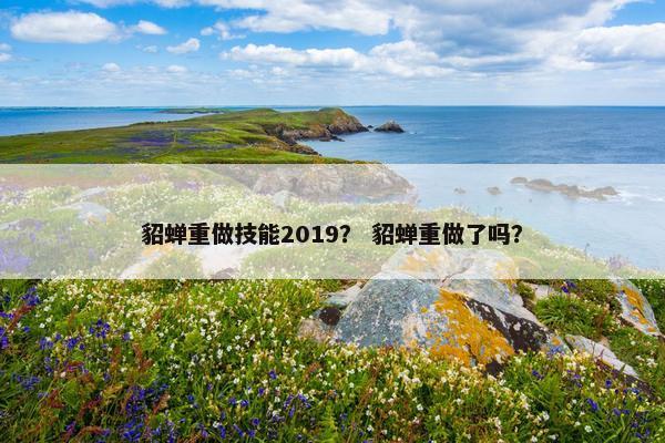 貂蝉重做技能2019？ 貂蝉重做了吗？