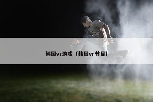 韩国vr游戏（韩国vr节目）