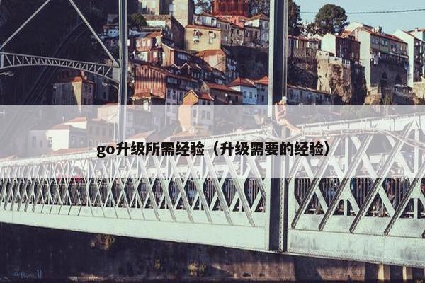 go升级所需经验（升级需要的经验）