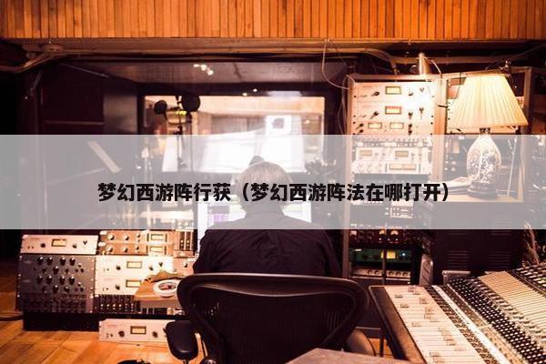 梦幻西游阵行获（梦幻西游阵法在哪打开）