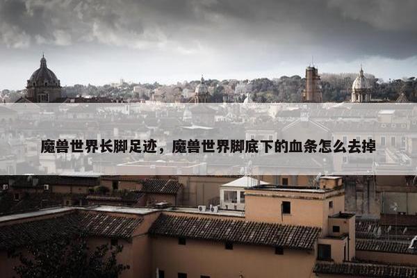 魔兽世界长脚足迹，魔兽世界脚底下的血条怎么去掉