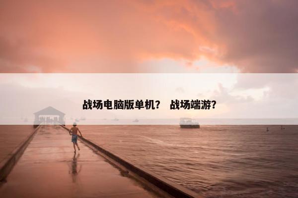 战场电脑版单机？ 战场端游？