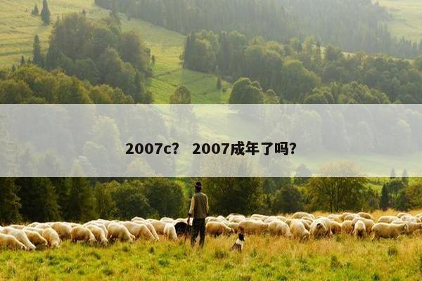 2007c？ 2007成年了吗？