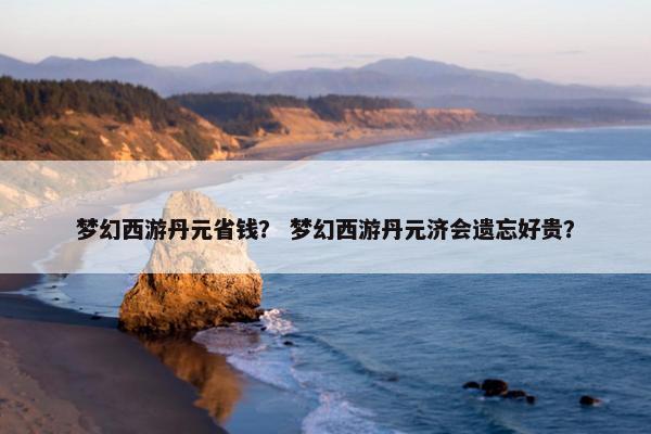 梦幻西游丹元省钱？ 梦幻西游丹元济会遗忘好贵？