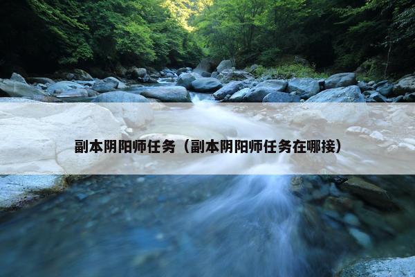 副本阴阳师任务（副本阴阳师任务在哪接）