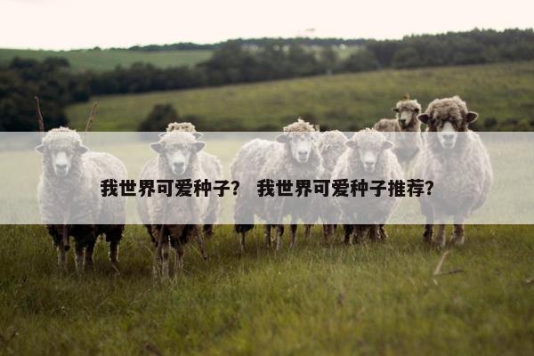 我世界可爱种子？ 我世界可爱种子推荐？