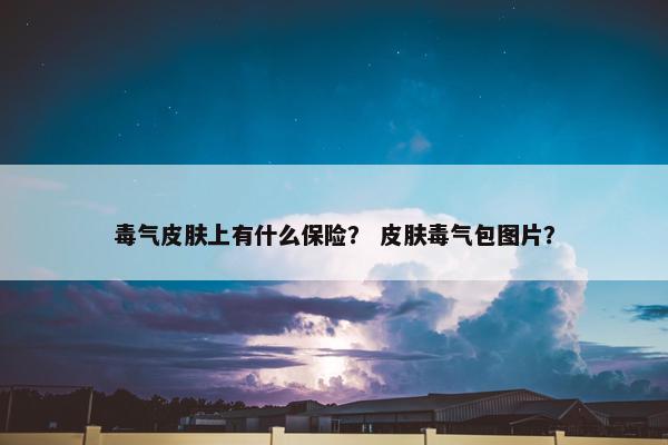 毒气皮肤上有什么保险？ 皮肤毒气包图片？
