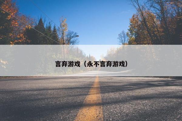 言弃游戏（永不言弃游戏）