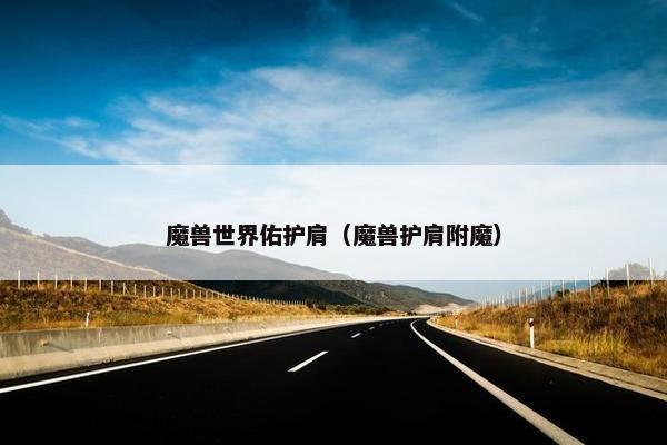 魔兽世界佑护肩（魔兽护肩附魔）