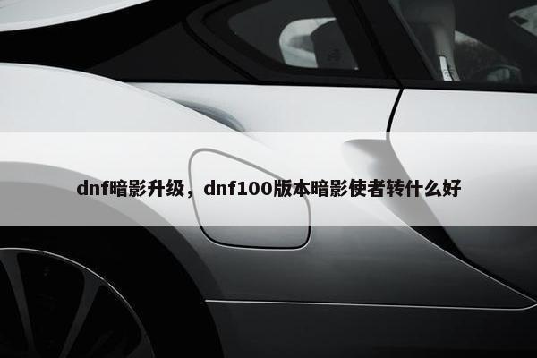 dnf暗影升级，dnf100版本暗影使者转什么好