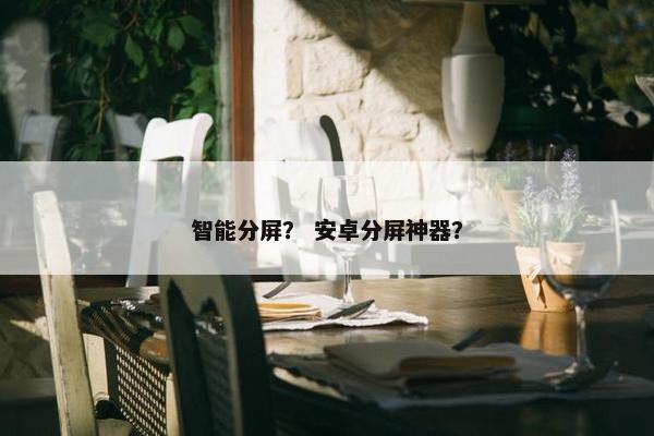 智能分屏？ 安卓分屏神器？
