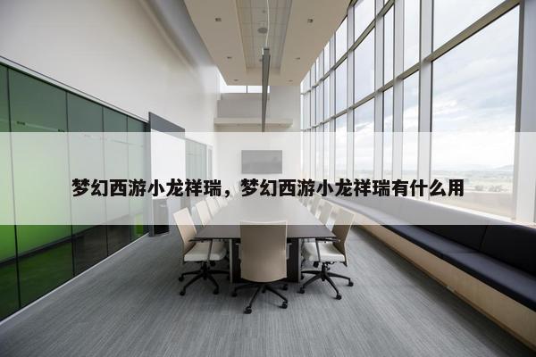 梦幻西游小龙祥瑞，梦幻西游小龙祥瑞有什么用