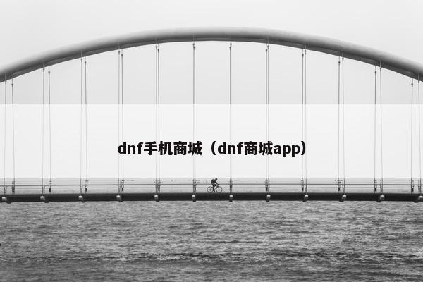 dnf手机商城（dnf商城app）