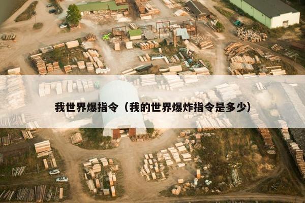 我世界爆指令（我的世界爆炸指令是多少）