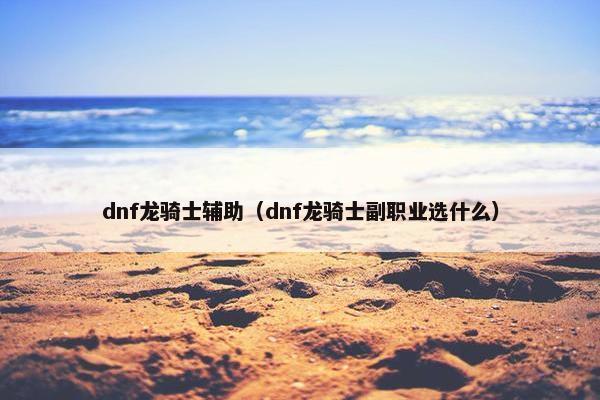 dnf龙骑士辅助（dnf龙骑士副职业选什么）