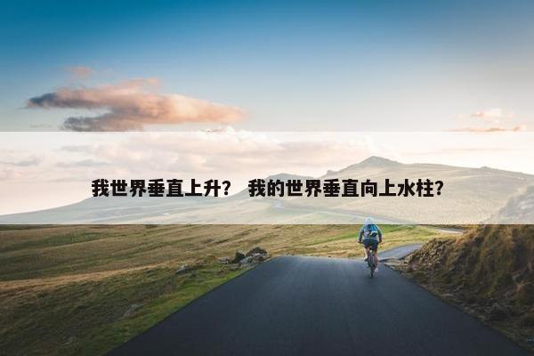 我世界垂直上升？ 我的世界垂直向上水柱？