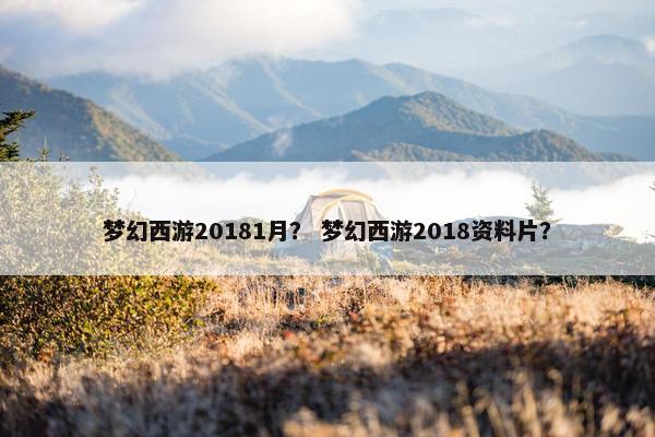 梦幻西游20181月？ 梦幻西游2018资料片？